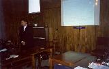 Example of the Lecture about Construction the Common Line of Some Second Degree Surfaces